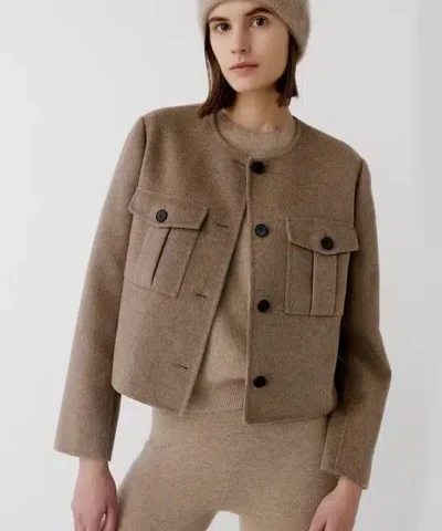 NoraLux Camel Wool Short Jacket