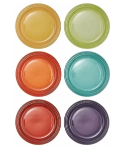 Le Creuset Round Plate Heat Resistant Pottery LC 18cm (6 Sheets) Rainbow 1r4