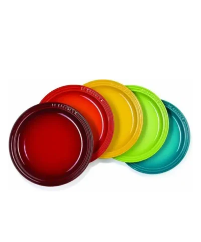 Alternative view of Le Creuset Round Plate Heat Resistant Pottery LC 18cm (6 Sheets) Rainbow 1r4