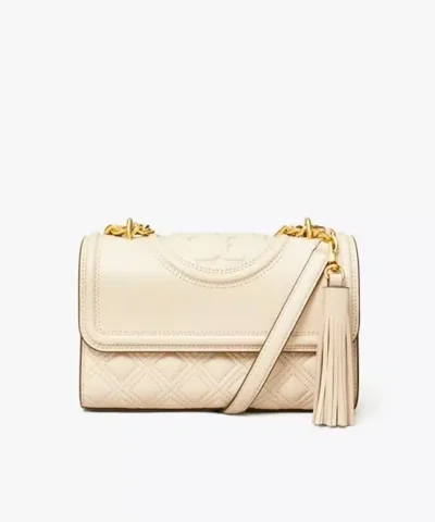 Tory Burch Small Fleming Convertible Shoulder Bag In New Cream