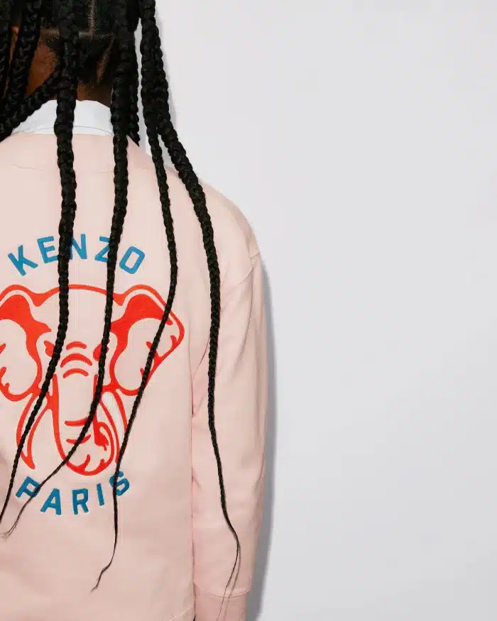 Kenzo Elephant 'Varsity Jungle' Cardigan In Faded Pink - Image 7