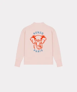 Alternative view of Kenzo Elephant 'Varsity Jungle' Cardigan In Faded Pink