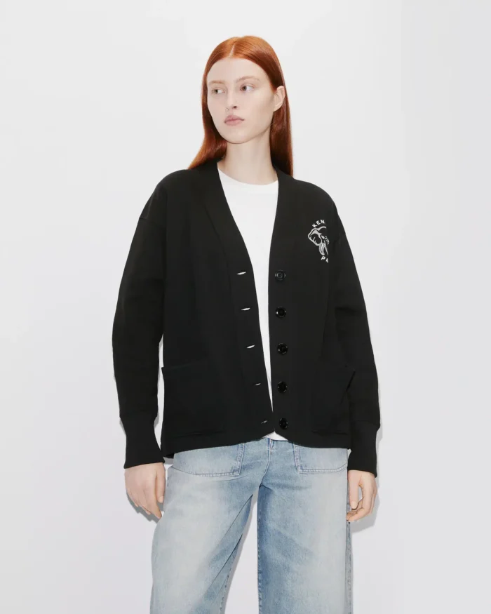 Kenzo Elephant 'Varsity Jungle' Cardigan In Black - Image 3