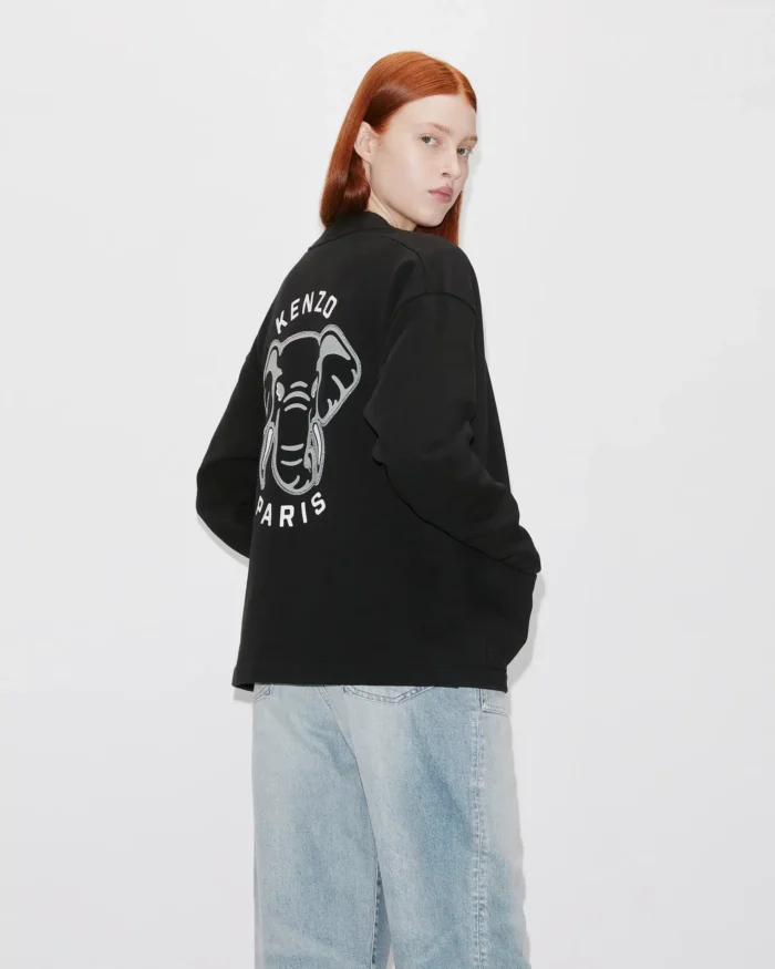 Kenzo Elephant 'Varsity Jungle' Cardigan In Black - Image 4