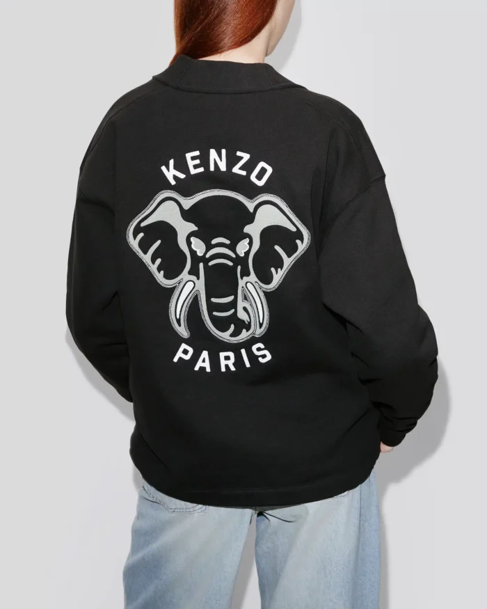 Kenzo Elephant 'Varsity Jungle' Cardigan In Black - Image 5