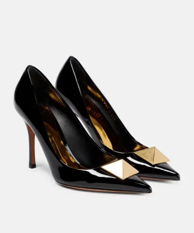 Alternative view of Valentino Garavani One Stud Patent Leather Pumps 100mm