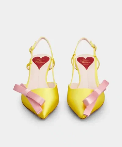 Alternative view of Roger Vivier Virgule Bow Slingback Pumps in Satin