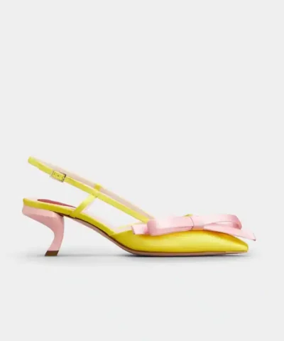 Roger Vivier Virgule Bow Slingback Pumps in Satin