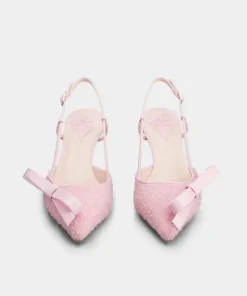 Alternative view of Roger Vivier Virgule Bow Slingback Pumps in Pink Fabric