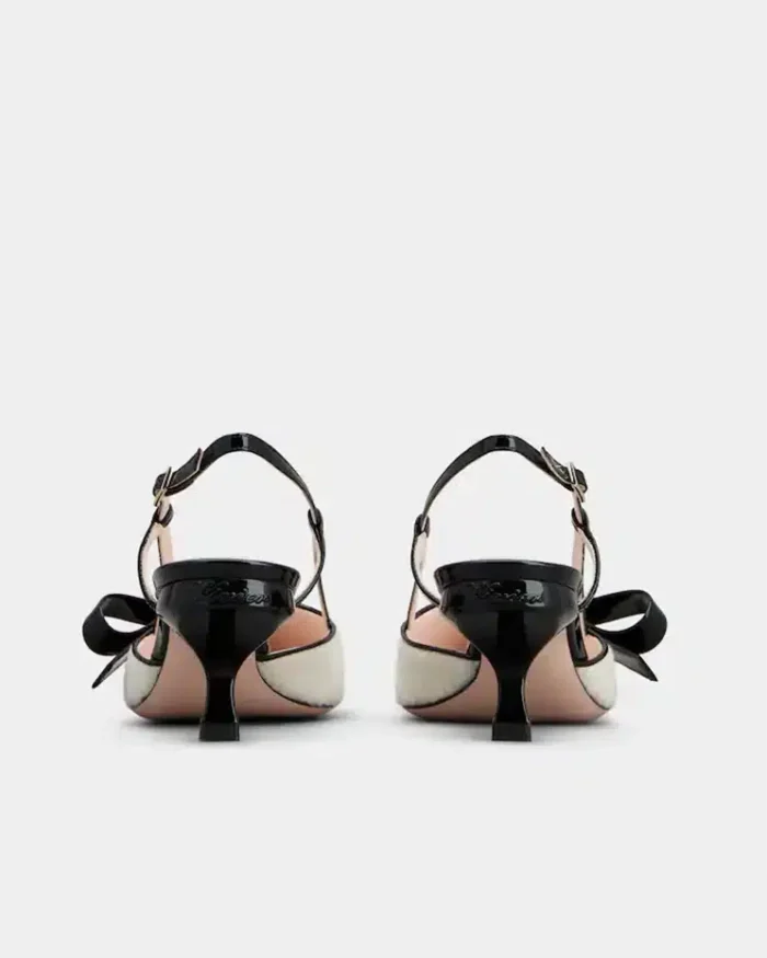 Roger Vivier Virgule Bow Slingback Pumps in Fabric - Image 4