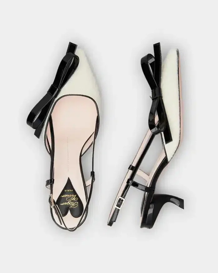 Roger Vivier Virgule Bow Slingback Pumps in Fabric - Image 6