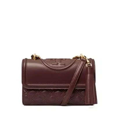 Tory Burch Small Fleming Convertible Shoulder Bag In Tempranillo