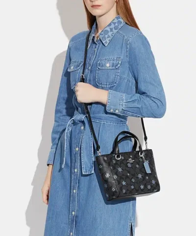 Alternative view of Coach Alice Satchel In Signature Canvas With Snowflake Print