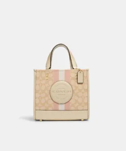 Coach Dempsey Tote 22 In Signature Jacquard With Stripe And Coach Patch