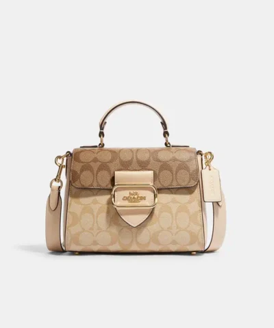 Coach Morgan Top Handle Satchel In Blocked Signature Canvas