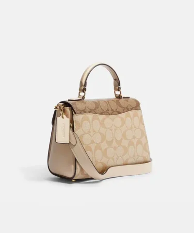 Alternative view of Coach Morgan Top Handle Satchel In Blocked Signature Canvas