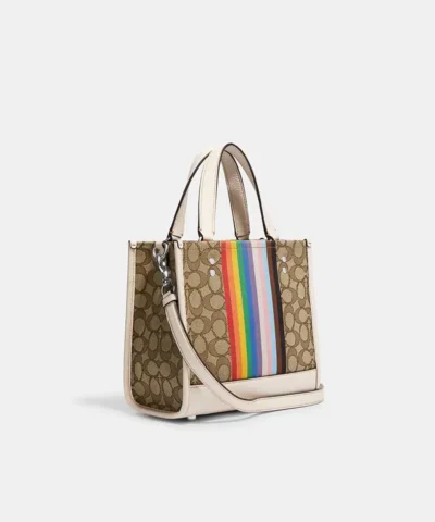 Alternative view of Coach Dempsey Tote 22 In Signature Jacquard With Rainbow Stripe And Coach Patch