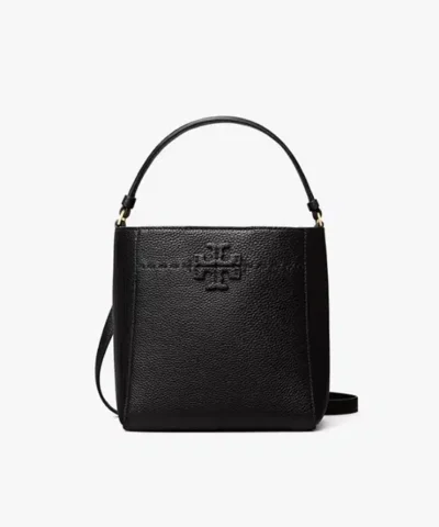 Tory Burch Small Mcgraw Bucket Bag In Black