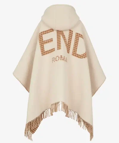 Alternative view of Fendi Cream Wool And Cashmere Poncho
