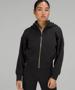 Lululemon New Year Gold Stitch Mock-Neck Hoodie