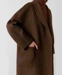 Alternative view of NoraLux Velvet Double-Sided Cocoon Warp Coat