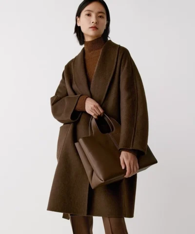 NoraLux Velvet Double-Sided Cocoon Warp Coat