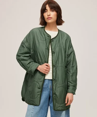 Weekend Max Mara Freddy Quilted Jacket in Khaki