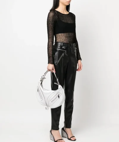 Alternative view of Versace Medium Medusa Zip Leather Hobo Bag