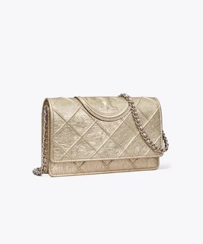 Alternative view of Tory Burch Fleming Metallic Leather Shoulder Bag