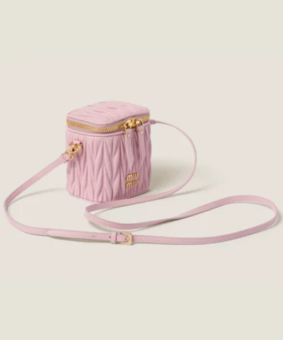 Alternative view of Miu Miu Matelassé Nappa Leather Micro Bag Alabaster Pink