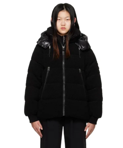 Mackage EDANA Teddy Down Puffer Jacket With Removable Hood