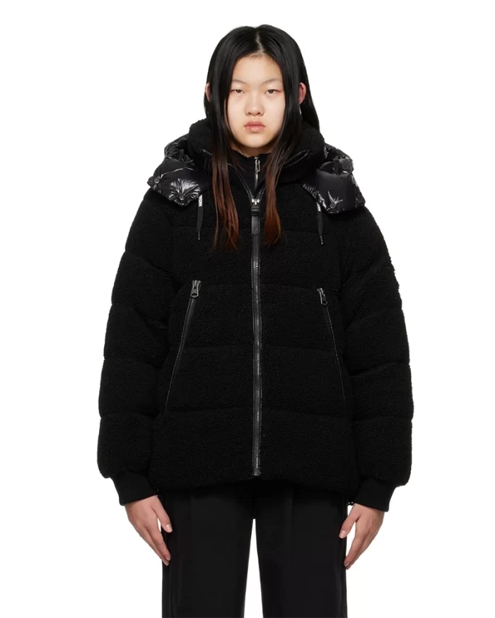 Mackage EDANA Teddy Down Puffer Jacket With Removable Hood