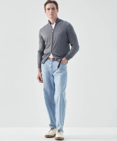 Alternative view of Brunello Cucinelli Cashmere And Silk Lightweight Cardigan With Zipper