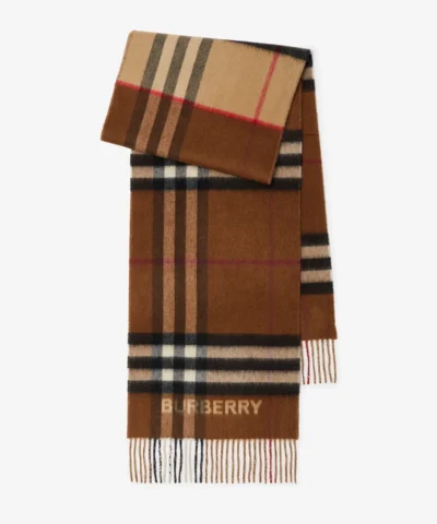 Burberry Contrast Check Cashmere Scarf