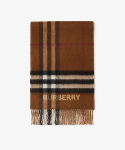 Alternative view of Burberry Contrast Check Cashmere Scarf