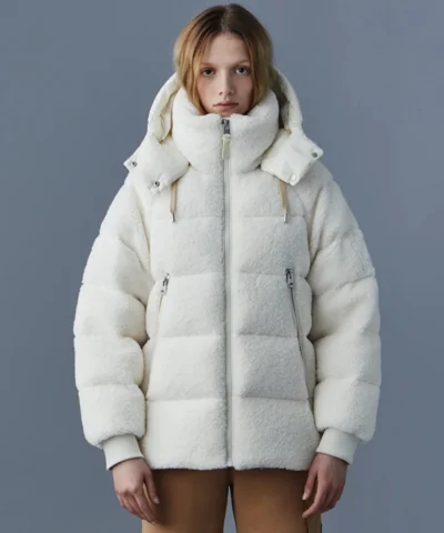Mackage EDANA Teddy Down Puffer Jacket With Removable Hood