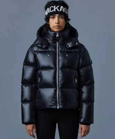 Mackage Women's EVIE Lustrous Light Down Jacket With Hood