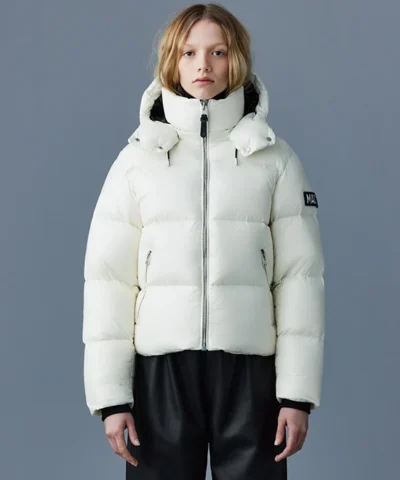 Mackage Women's EVIE Lustrous Light Down Jacket With Hood