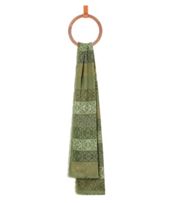 Loewe Anagram Scarf In Wool, Silk And Cashmere