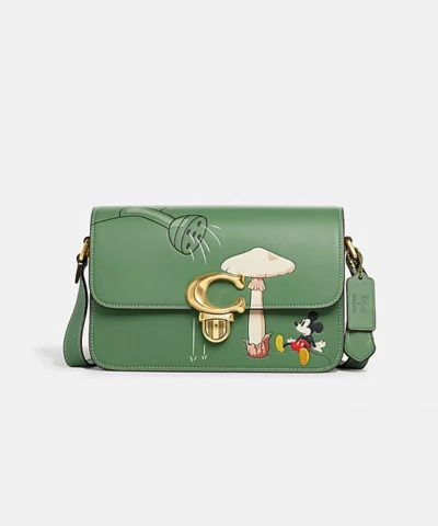 Disney X Coach Studio Shoulder Bag With Mickey Mouse And Watering Can