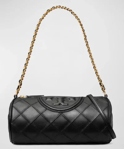 Tory Burch Fleming Barrel Quilted Chain Shoulder Bag