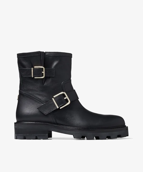 Jimmy Choo Black Smooth Leather Youth II Boots