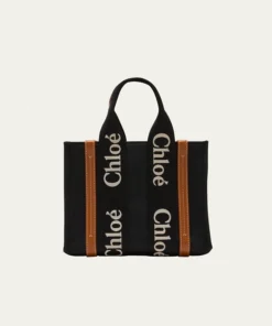 Chloe Woody Small Canvas Tote Bag