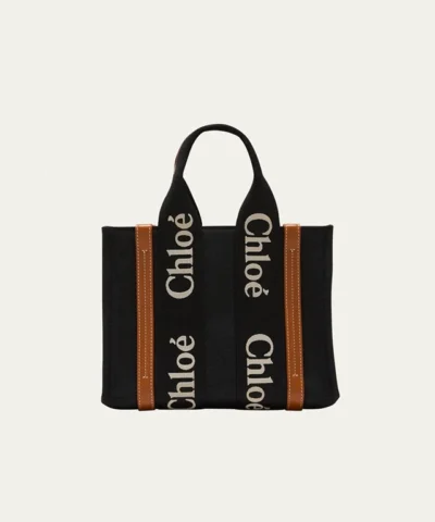 Chloe Woody Small Canvas Tote Bag