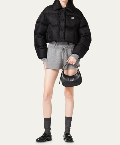 Alternative view of Miu Miu Logo-Print Crop Puffer Jacket