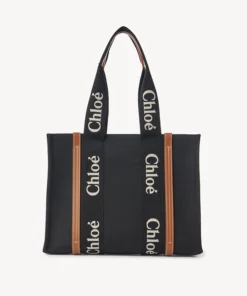 Chloe Woody Medium Canvas Tote Bag
