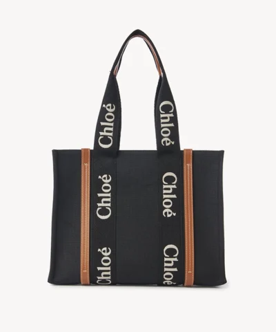 Chloe Woody Medium Canvas Tote Bag