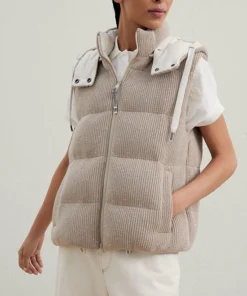 Noralux Down Cashmere Padded Knit Vest