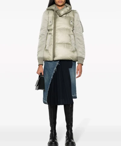 Sacai Zipped Asymmetric Padded Jacket