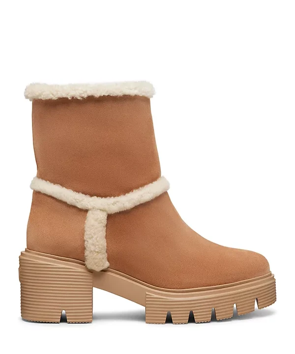 Stuart Weitzman Lennox Shearling Trim Bootie